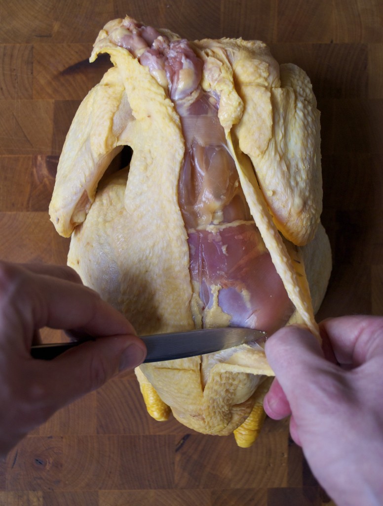 Sådan skærer du skindet af en kylling